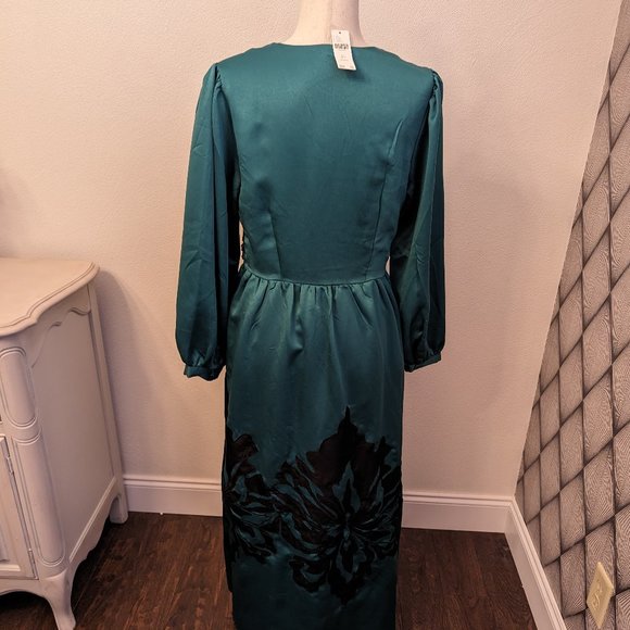 Anthropologie Nikasha Embroidered Satin Dress - Picture 7 of 13